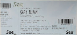Gary Numan Worthing Ticket 2019